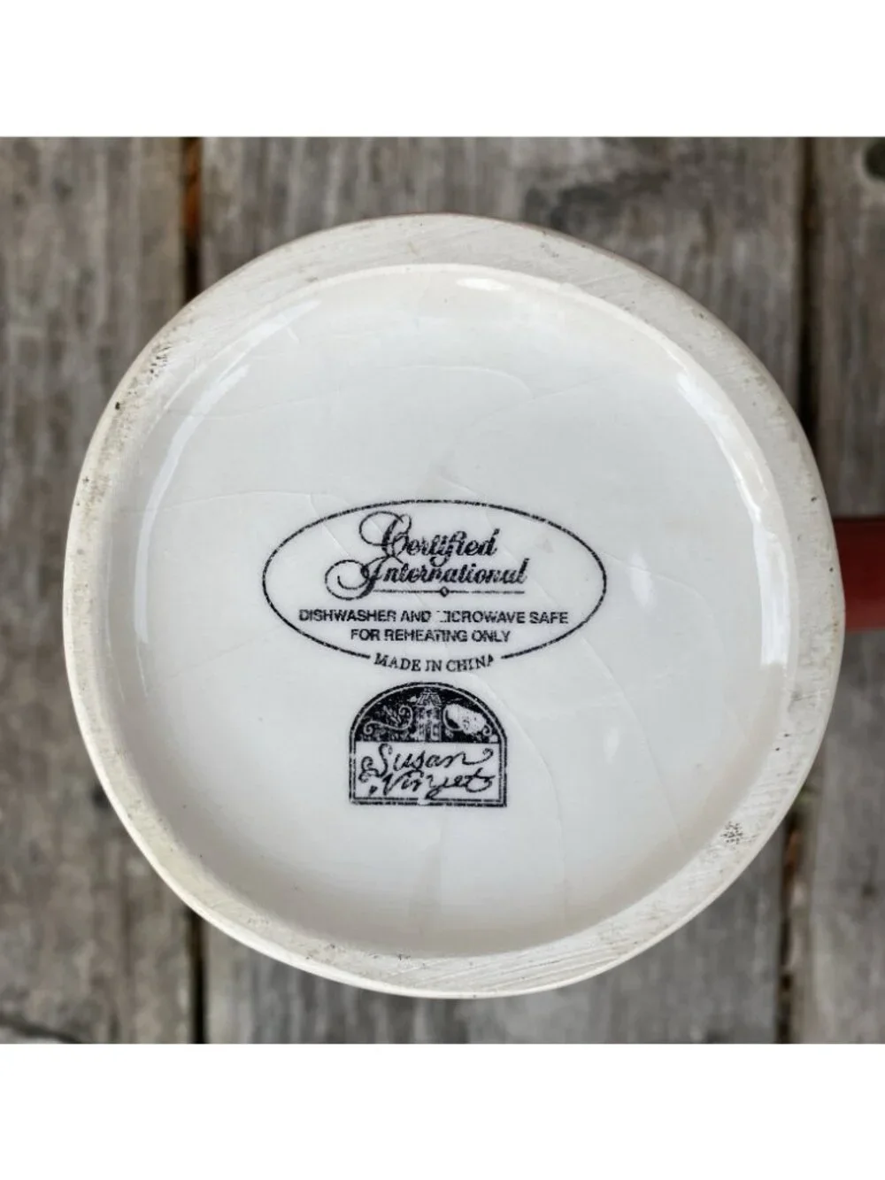 Certified International Susan Winget LE Rooster Latte Mug- Country SFR3